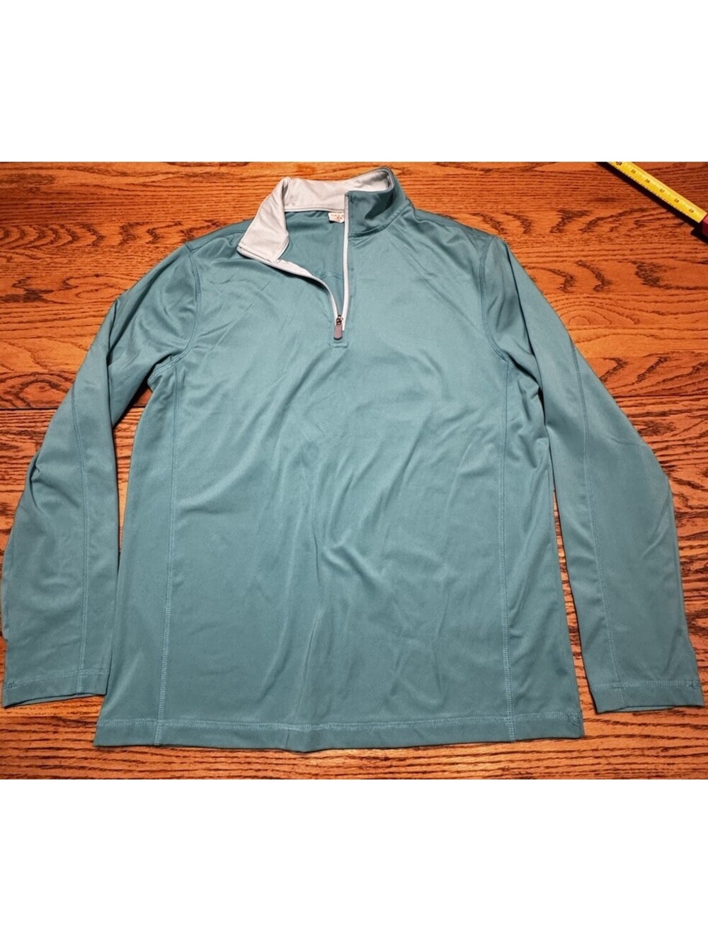 Rorie Whelan Golf Womens M Teal 1/4 Zip Pullover Long Sleeve Performance Top
